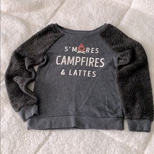 Justice girls Sherpa arm sweatshirt